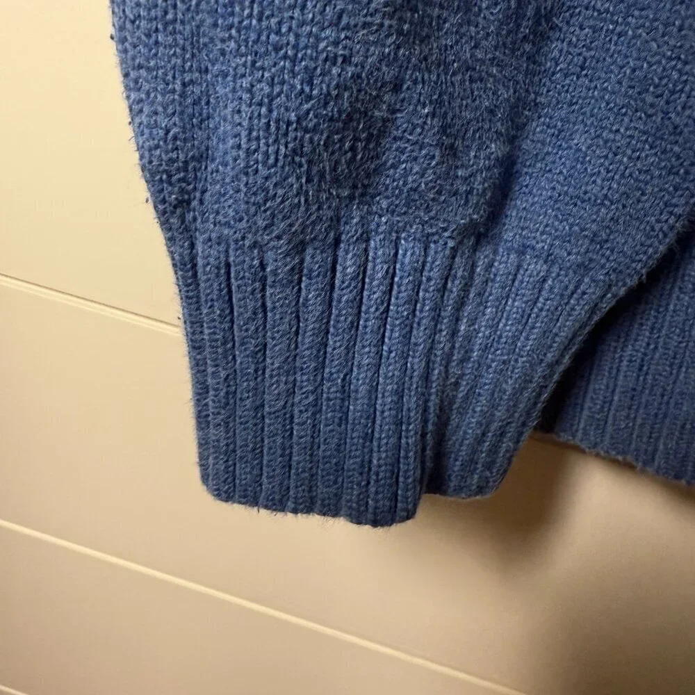Polo Ralph Lauren Quarter Zip Sweater Heathered Blue Sz 3XLT Tall